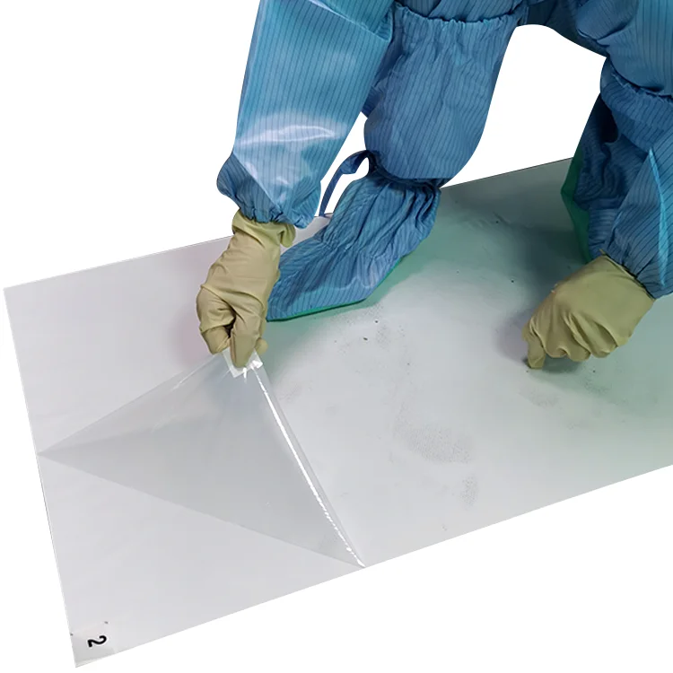 Dust Free Disposable Blue White Grey PE Sticky Floor Mat for Hospital Medical Cleanroom Use