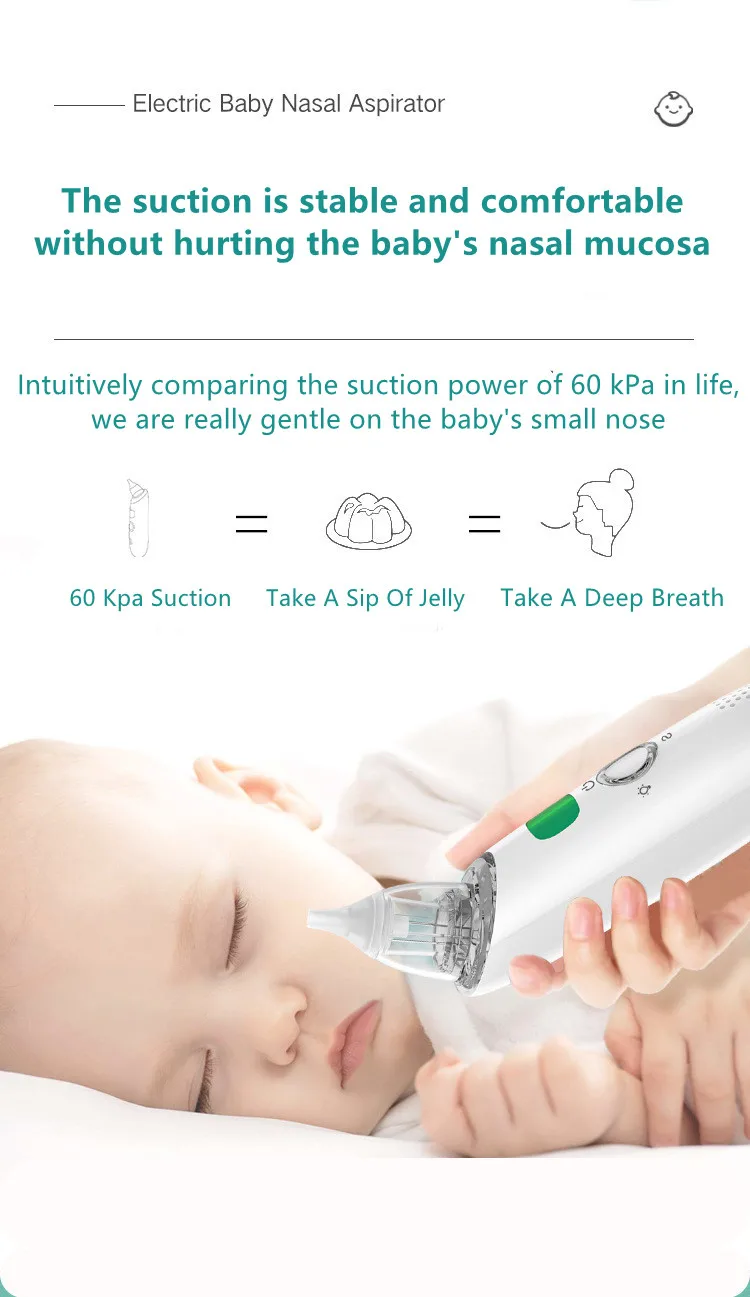 Healthy Care Device Baby Nose Cleaner easy to operate Electric Baby Nasal Aspirator