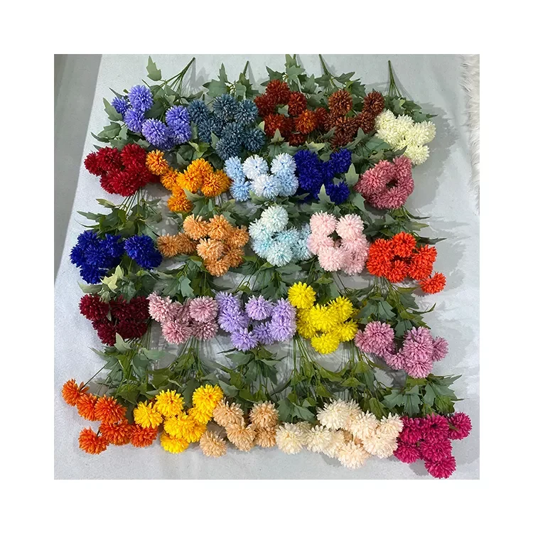 Best Selling Large Outdoor Regula  Bunch 9-Head Ball decoration mariage	artificial flower