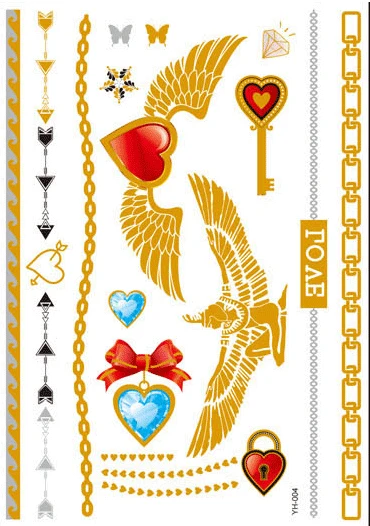 Eco-friendly temporary tattoo sticker with full color
