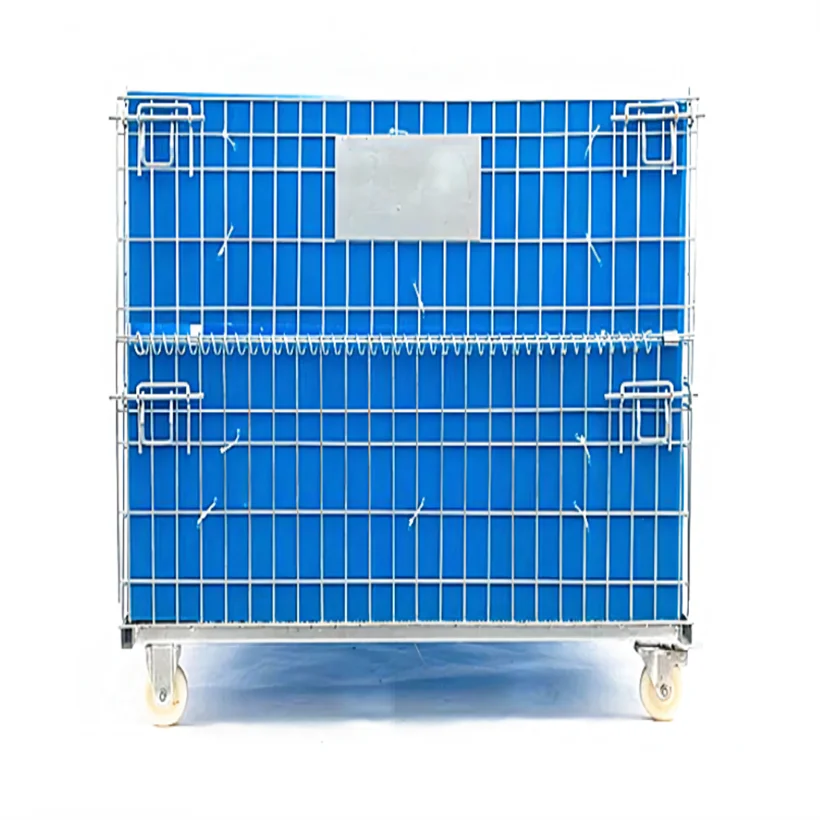 Складной ящик для хранения gitterbox оцинкованная проволочная сетка тяжелый контейнер из проволочной сетки с