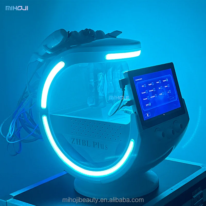 7 in 1 smart ice blue plus skin detection wet dermabrasion hydro facial machine