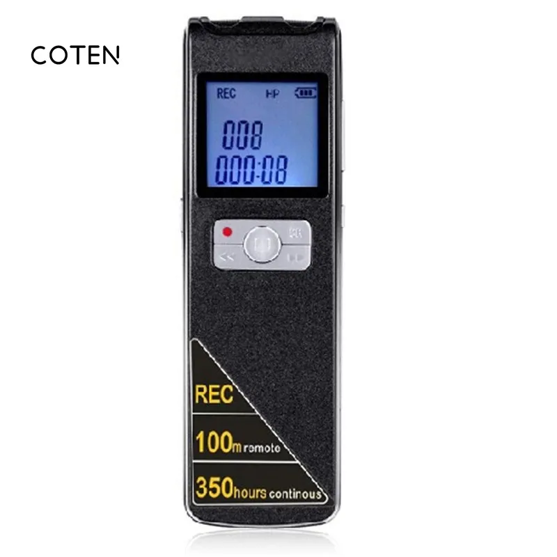 100 Meters  Wireless Remote Recording Super Long-time 350 Hrs Professional USB Digital Audio Voice Recorder