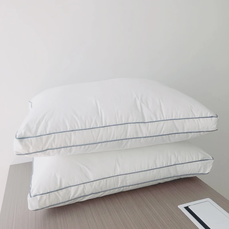 5 Star Hotel Cute Couple Sleeping Bed Cotton White Standard Polyester Fiber Throw Down Alternative Microfiber Filling Pillow