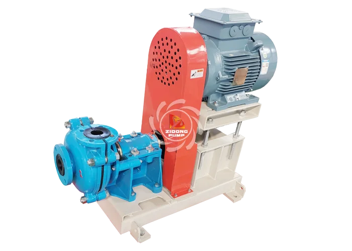 Rubber linder Heavy Duty Motor driven slurry pump 1.5/1B by belt connection or flexible coupling connection