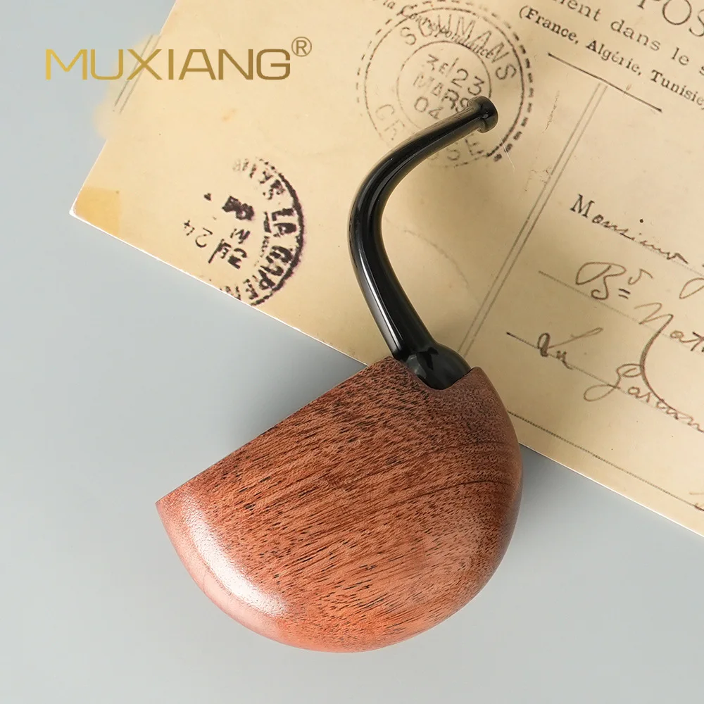 Rosewood solid wood Pipe Handmade vintage curved handle smoke tobacco pipe