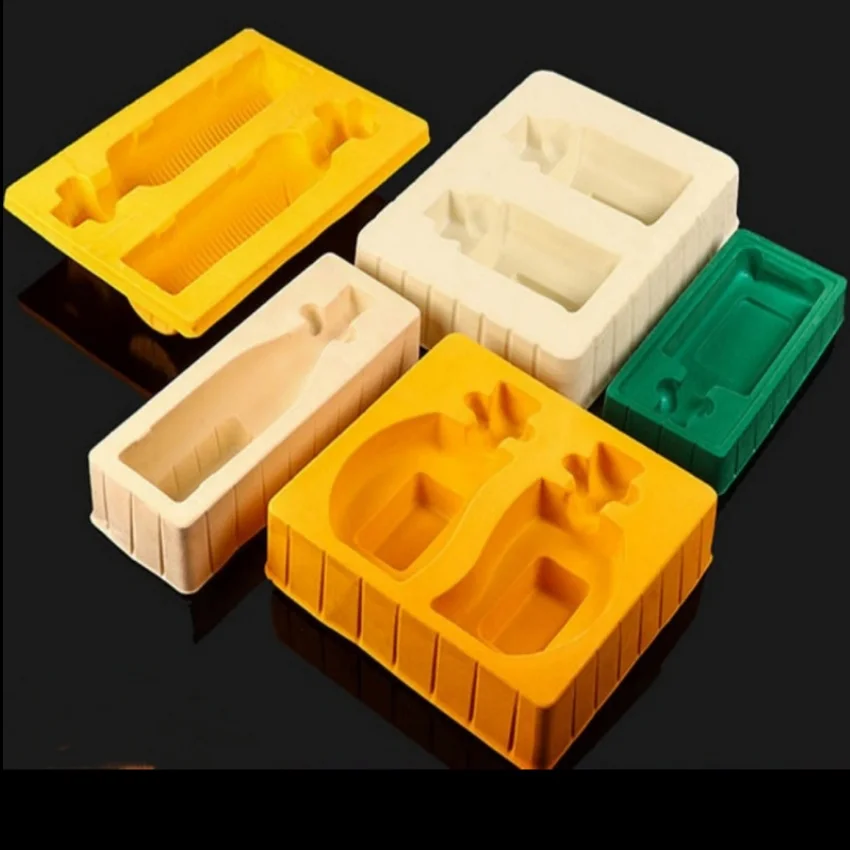 Thermoforming Customize Colorful PS Flocking Packaging Plastic Tray For Electronic Components