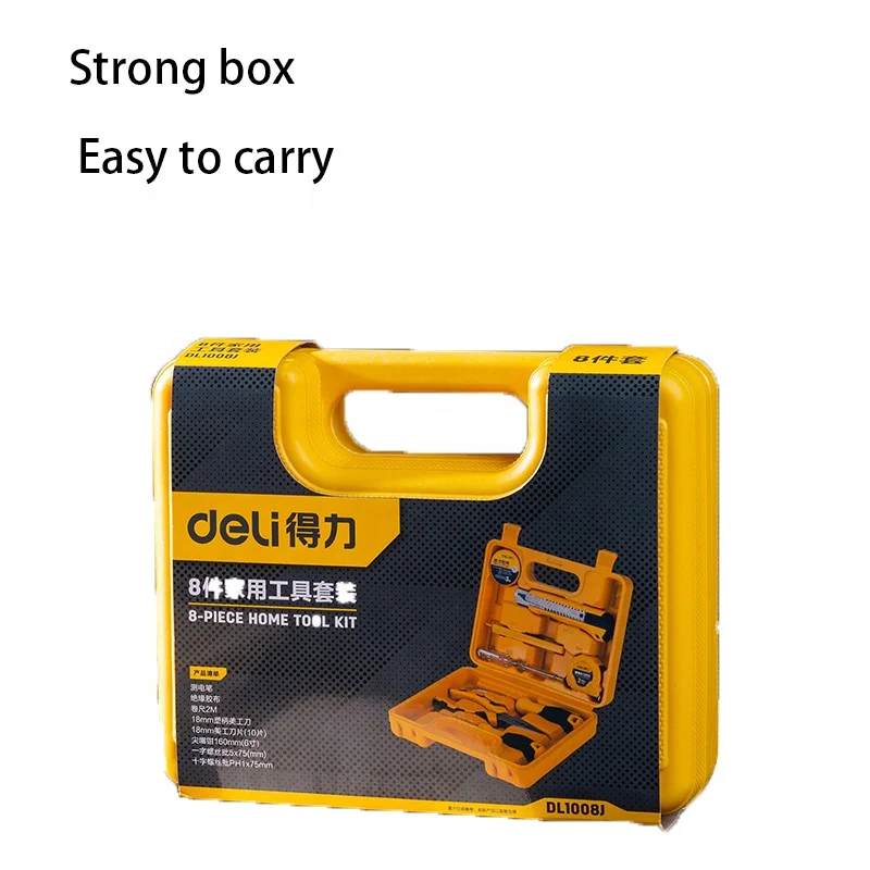 8 Pcs Tool Sets General Household Hand Tool Kit Vde Insulated Household Repair Tool with Plastic Toolbox Storage Case