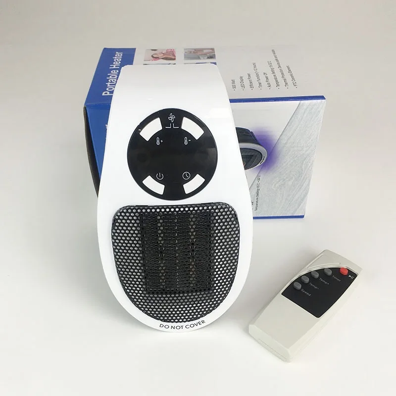 Amazon HOT High Quality Mini Air Heater 500W Portable Wall Mounted Room Fan Mini Electric Plug In Heater