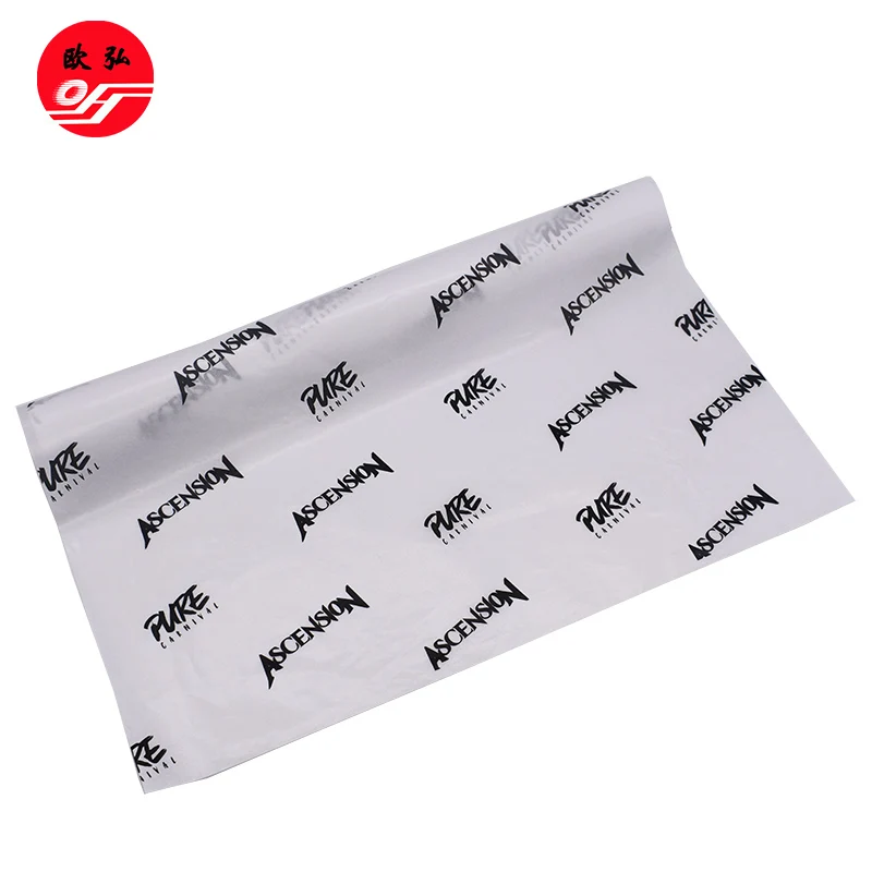 black and white color with your logo custom wrapping paper packing tissue paper