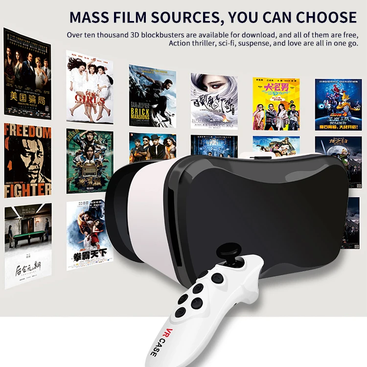 2021 OEM VR Case 5 Plus headset vr 3D custom Glasses with remote controller 3d Glasses Vr Glasses