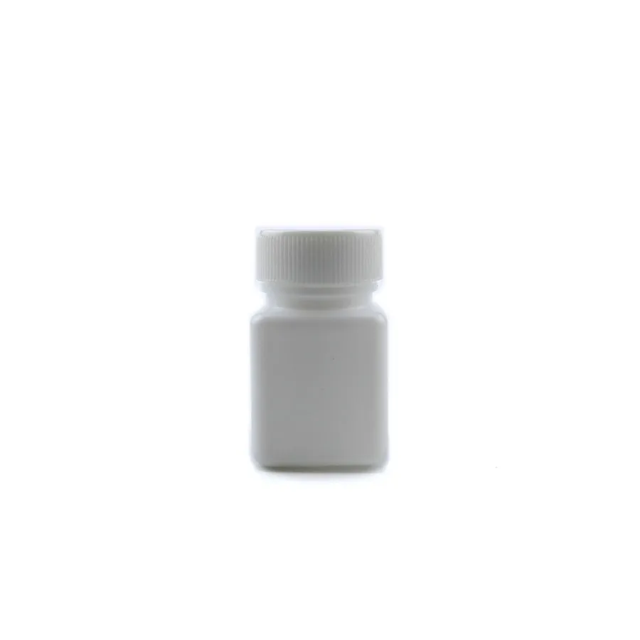 Empty square shaped supplement HDPE plastic capsule biodegradable pill bottle 120cc 120ml 4oz wholesale