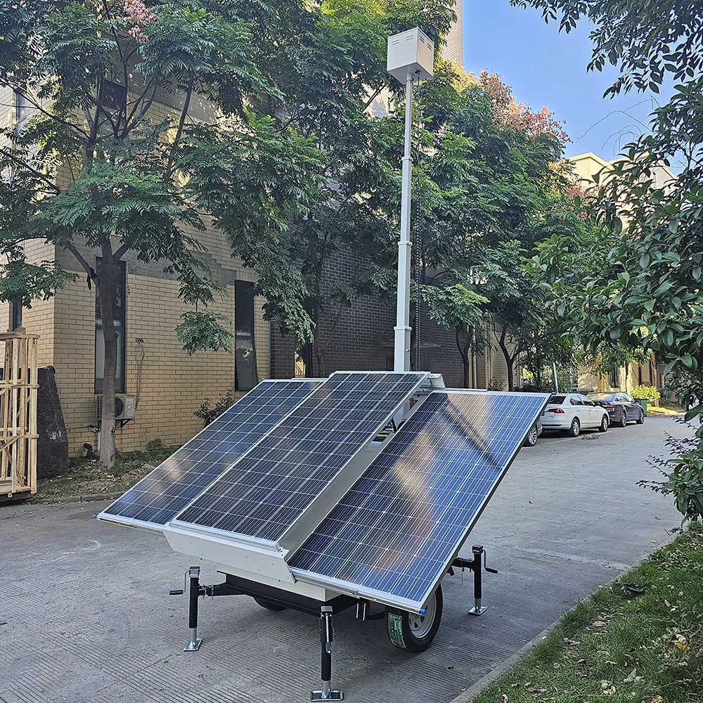 Solar Powered 11KW 13.5KW 15KW Mobile Surveillance CCTV Camera Trailer