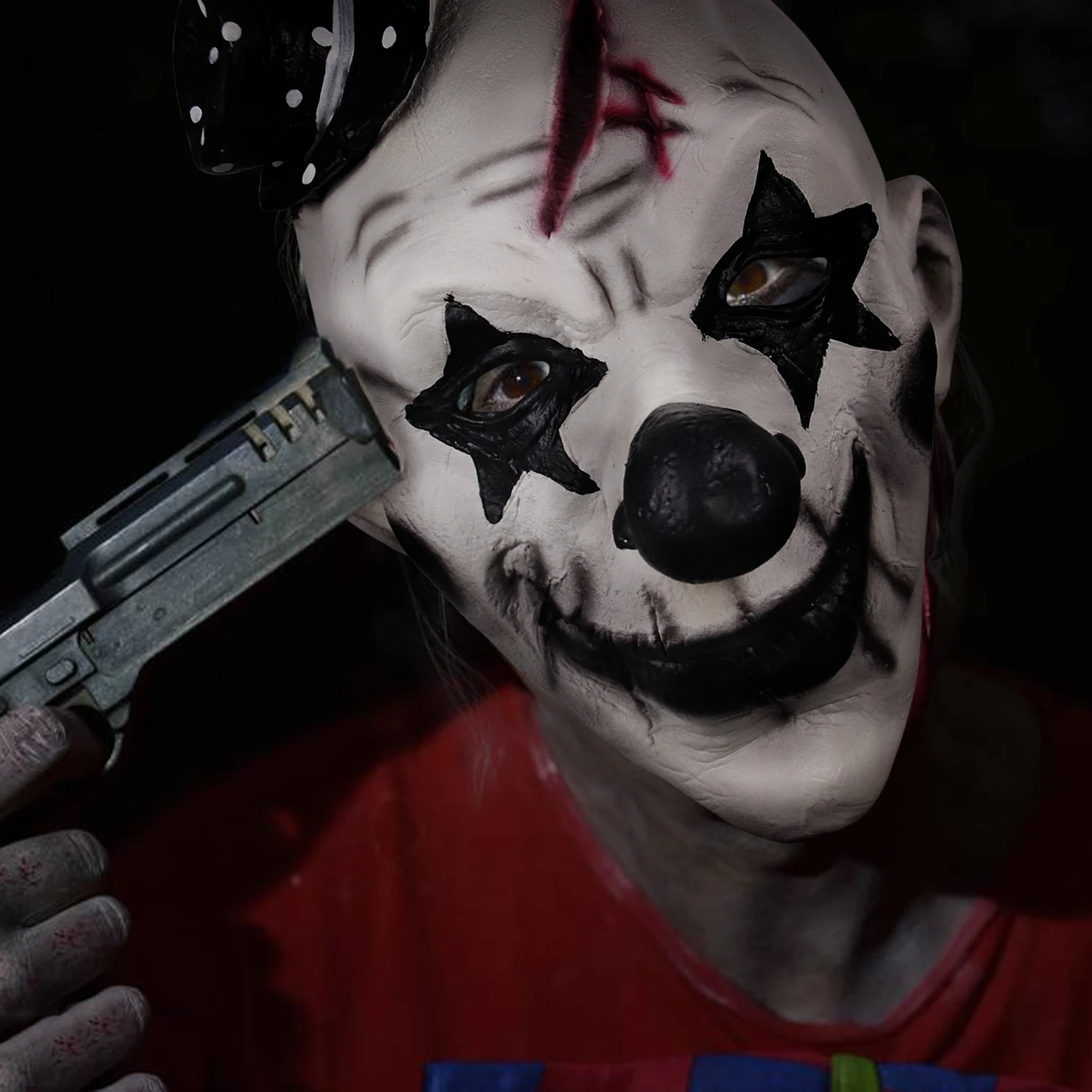 
Molezu Wholesale Custom High Quality Latex Chompo The Scary Horror Creepy Clown Adult Mask for Halloween Party 