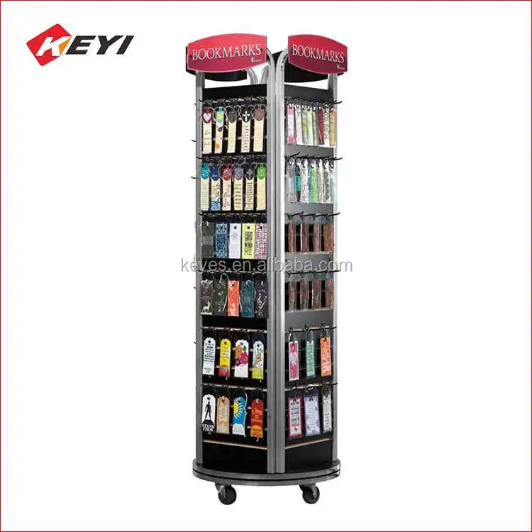 Professional Custom Rotatable Bookmark Retail Display / Bookmark Display Stand