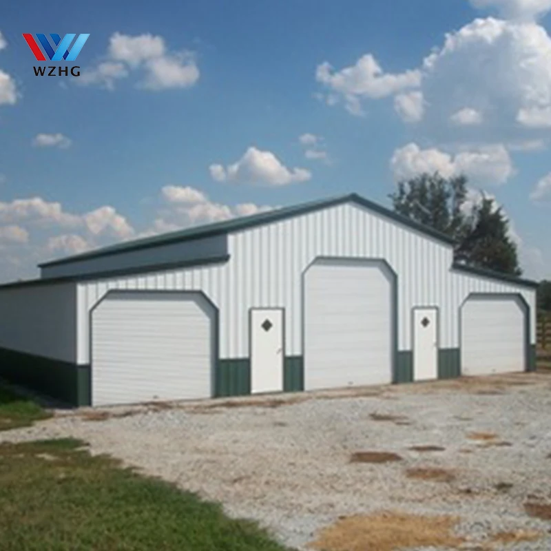 Outdoor house price Prefab metal waterproof building prefabricated garden metal garage storage sheds steel structure sheds