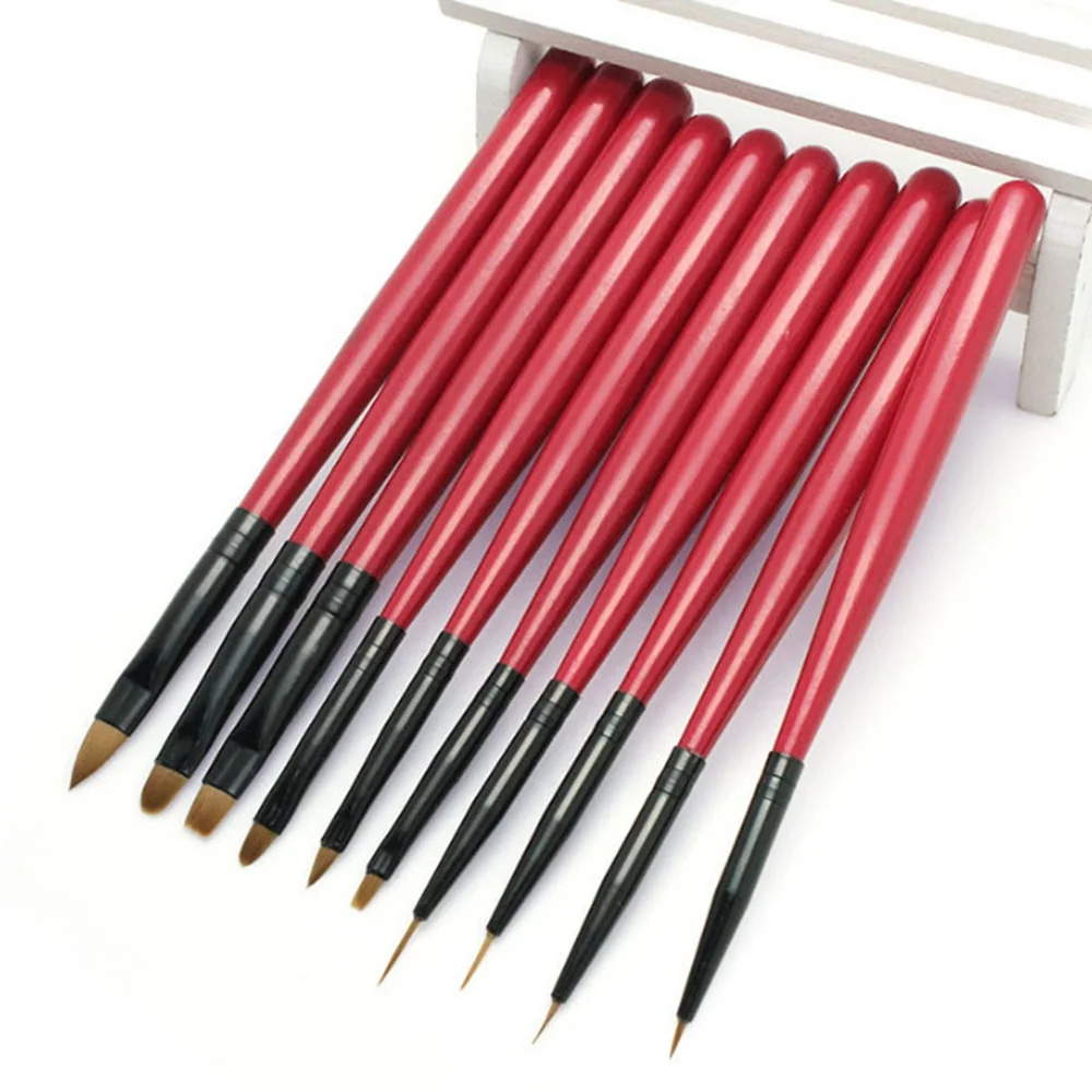 Manicure Salon Use Brush Color Drawing Line French Light Therapy Crystal Carved Gemstone Nail Brush
