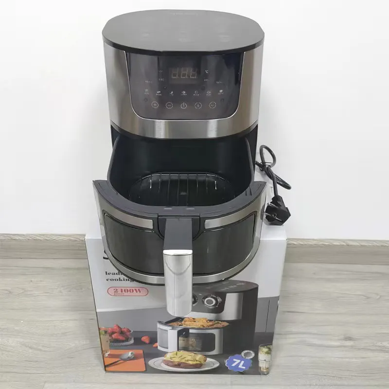 2024 6L 7L 8L 10L freidora de aire Factory selling directly black 6.5L 8L smart air fryer digital air fryer with two elements