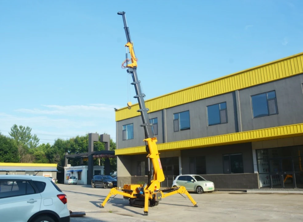3-Ton Pure Electric Crawler Spider Crane New Home/Construction/Farm Mini Gear Pump Engine Bearing Gearbox Essential Efficient