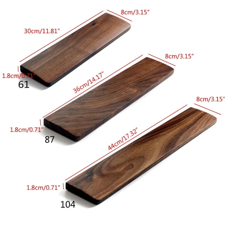 Newest Cheap Price 60% 65% 75% 100% Resin Wooden Wrist Support Rest For Keyboard