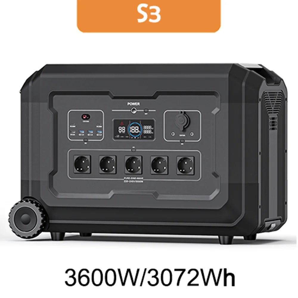 Portable Power Station 3600Wh DELTA Pro, 2.7H to Full Charge, 5 AC Outlets, 3600-7200W, 120V Lifepo4 Power Station with