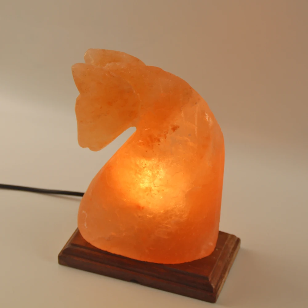 Оптовая продажа пакистанской гималайской каменной соляной лампы ручной работы в форме лошади