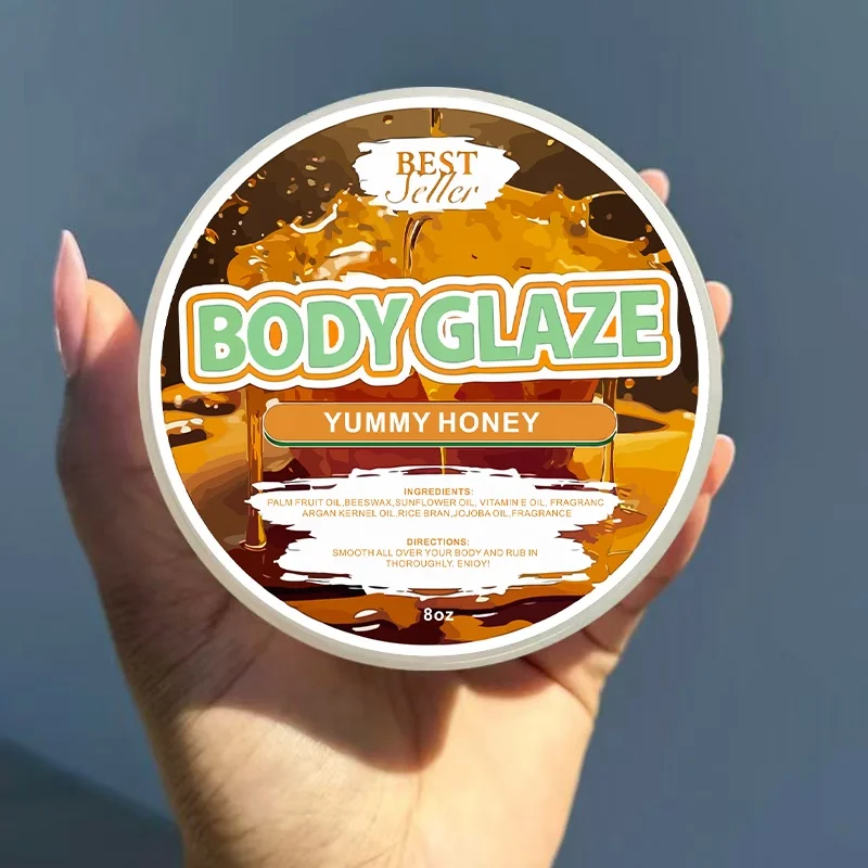 OEM Private Label Body Lotion Strawberry Body Glaze Moisturizing Shimmer Body Butter glaze