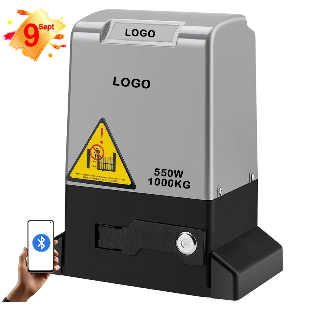 Smart Bluetooth control 550w sliding gate motor 1000kg electric sliding gate motor operator