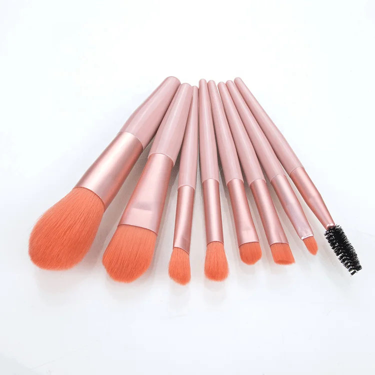 Cheap Promotion Mini Set Eye Face Makeup Brush Set with Bag Private Label 8pcs 10 Trade Assurance Synthetic Hair Skin-friendly