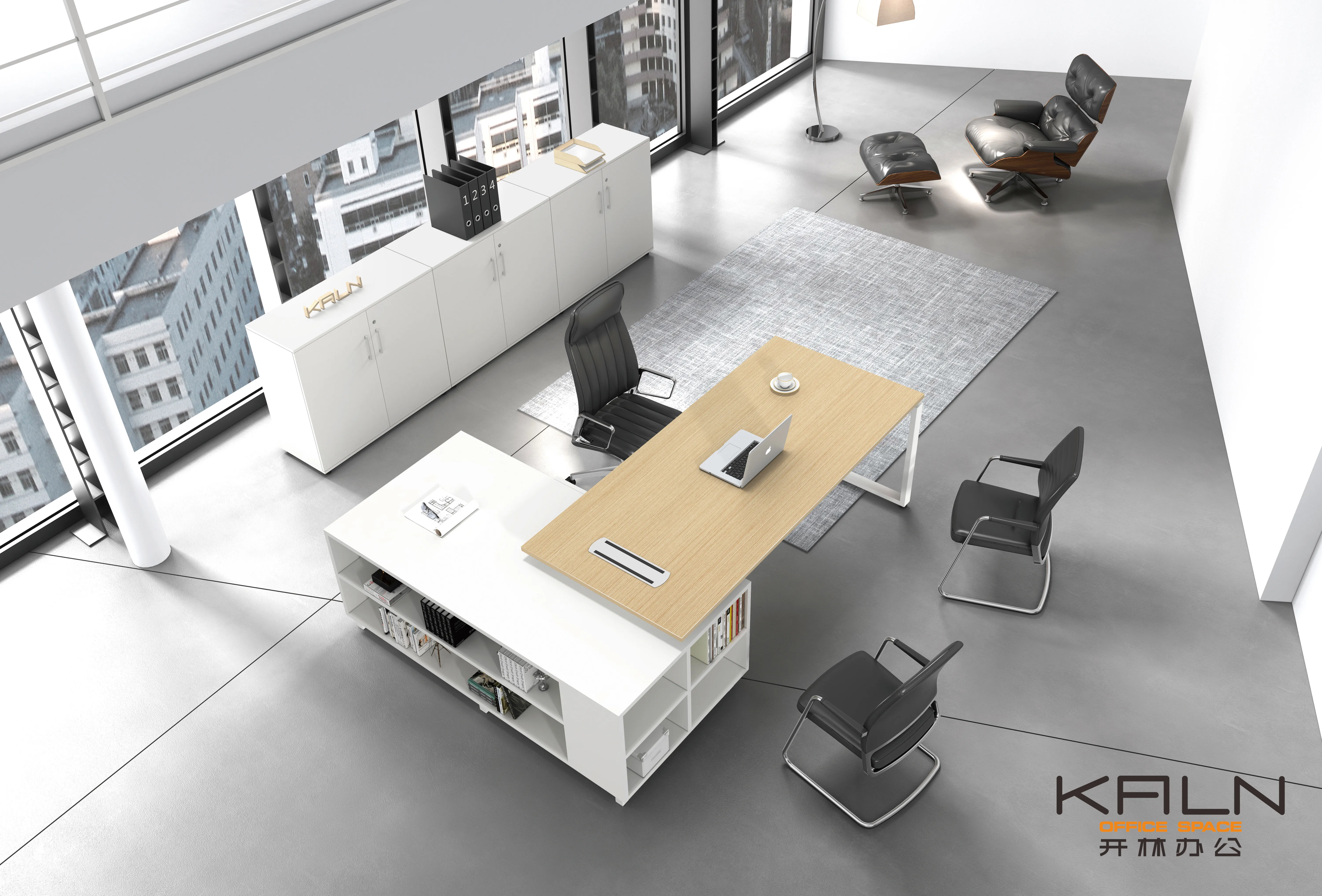 Factory Customization Office System Furniture Desk 6 Person Modern Design Office Tables