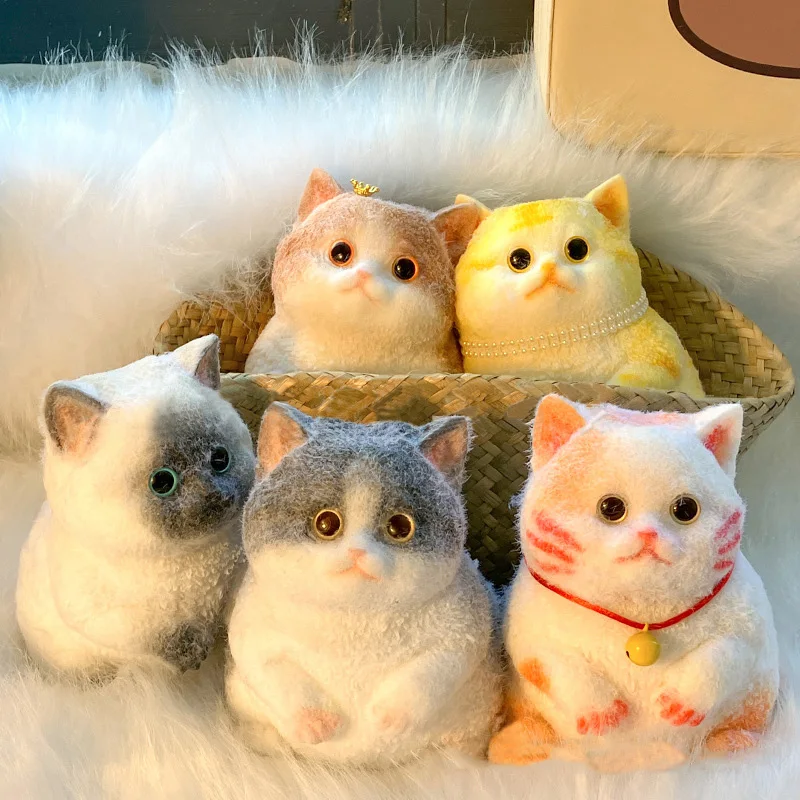 Hot Sale Squishy Stress relieve toy For Kids Hot Sale Kawai Easter Cat Fluffy Shell Fidget cute Squeeze TPR Toys Mochi Cat