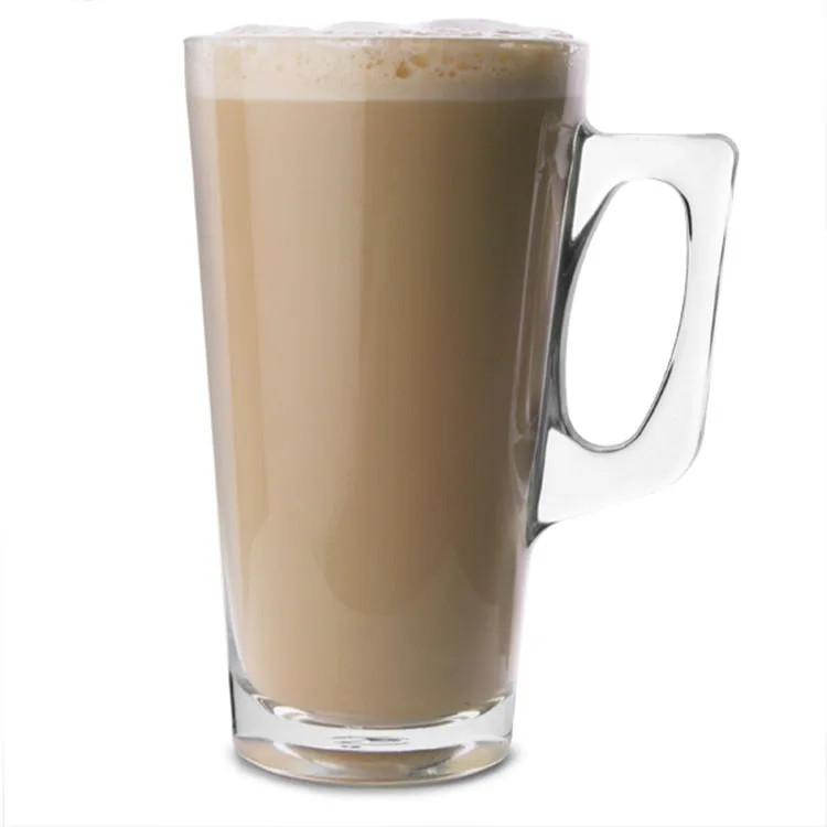 LYJ042 tall Alibaba supplier high white glass material 380ml german beer stein with beer mug