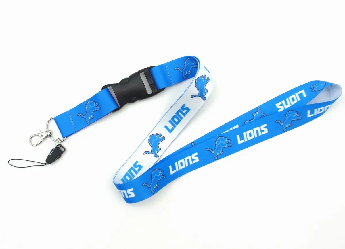 Wholesale Manufacturer Direct Sell 32 Team NFL Rugby Polyester Lanyards Custom Logo Sublimation Printing Promotional Lanyard
