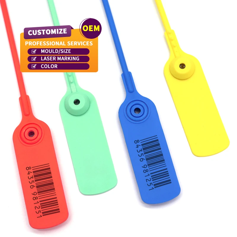 OYPS104 Hot Selling Pull Tight Plastic Wire Seal Security Strap with Laser Printing