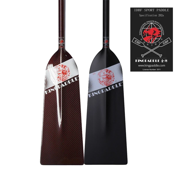 Kingpaddle Hot sale D02 IDBF 202a Approved Carbon Fiber Dragon Boat Paddle