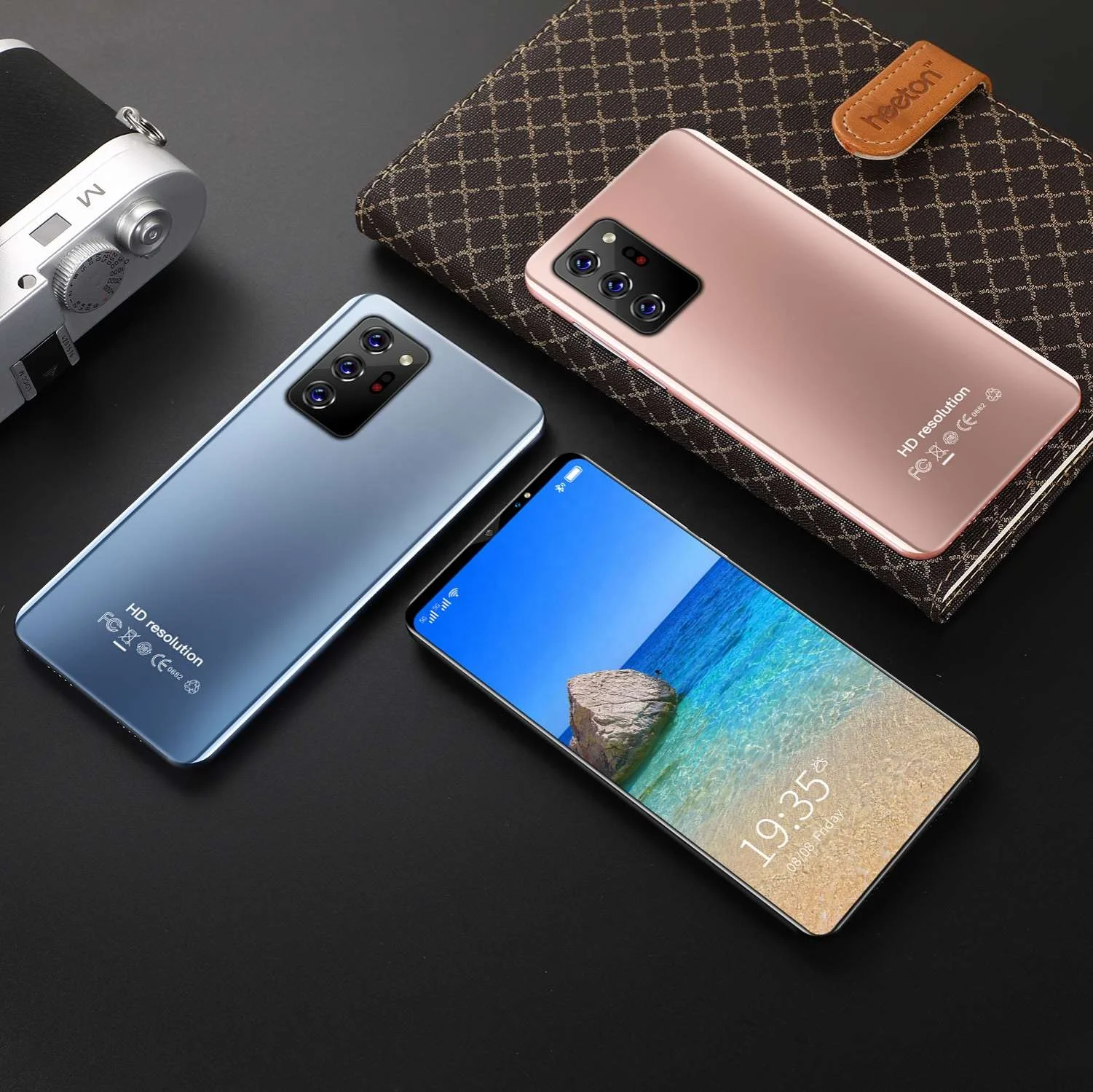 Сверхтонкий мобильный телефон Note30 mini с аккумулятором большой емкости, 5,5 дюймовый android смартфон 12 Гб ПЗУ черный/серый/золотой цвет дешево