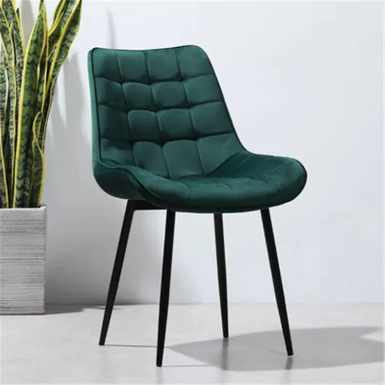 Modern Luxury Nordic Design Upholstered Restaurant Cafe Fabric Velvet Kitchen Dinning Dining Chairs for sale