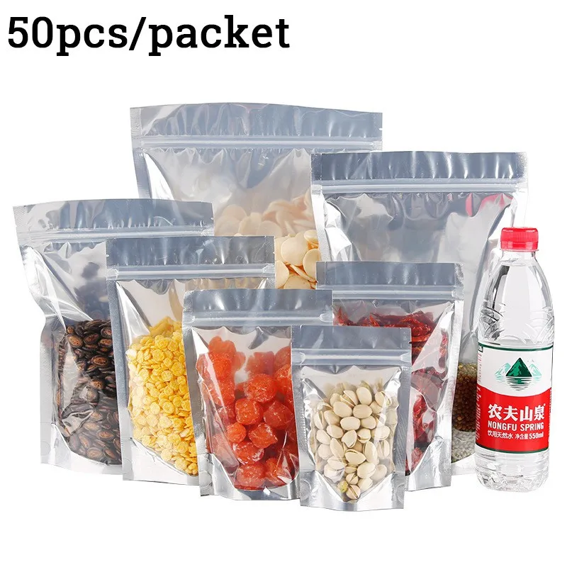 Ziplock Stand Up Bags with Matte Window, Reusable, Heat-Sealable for Home or Business