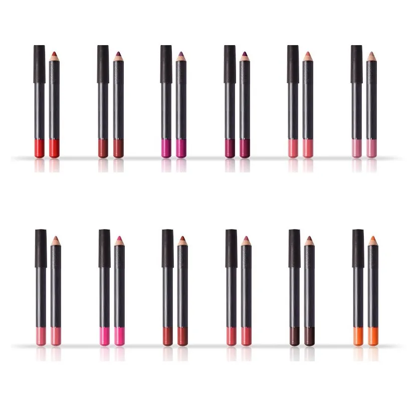 12 Colors Lip Liner Private Label No Logo Waterproof OEM Makeup Tools Item Beauty Pencil Feature Form Multi Origin Type Care GUA
