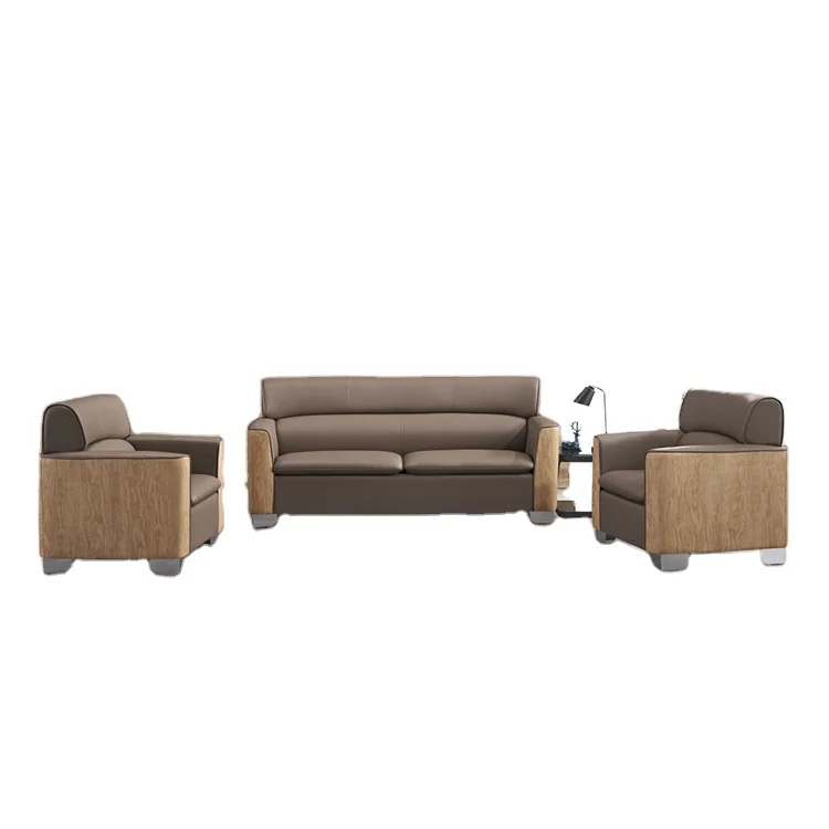 Офисный кожаный диван для зоны ожидания, диван для отдыха в комплекте, офисный диван