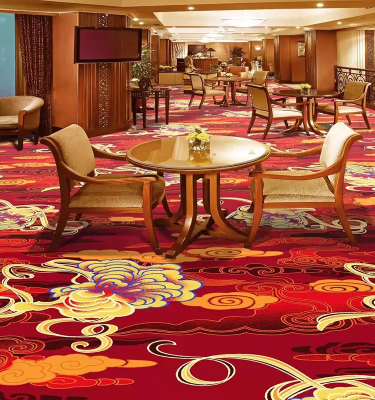 Hot Sale Colorful Design Commercial Alfombras Red Axminster Tapis Carpet For Banquet exhibition carpet