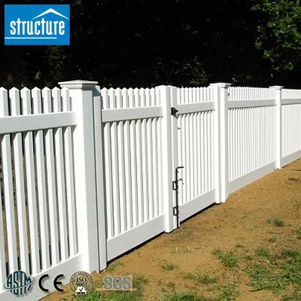 Wholesale Price Vinyl PVC Plastic Picket Fence Gates Designs For Houses