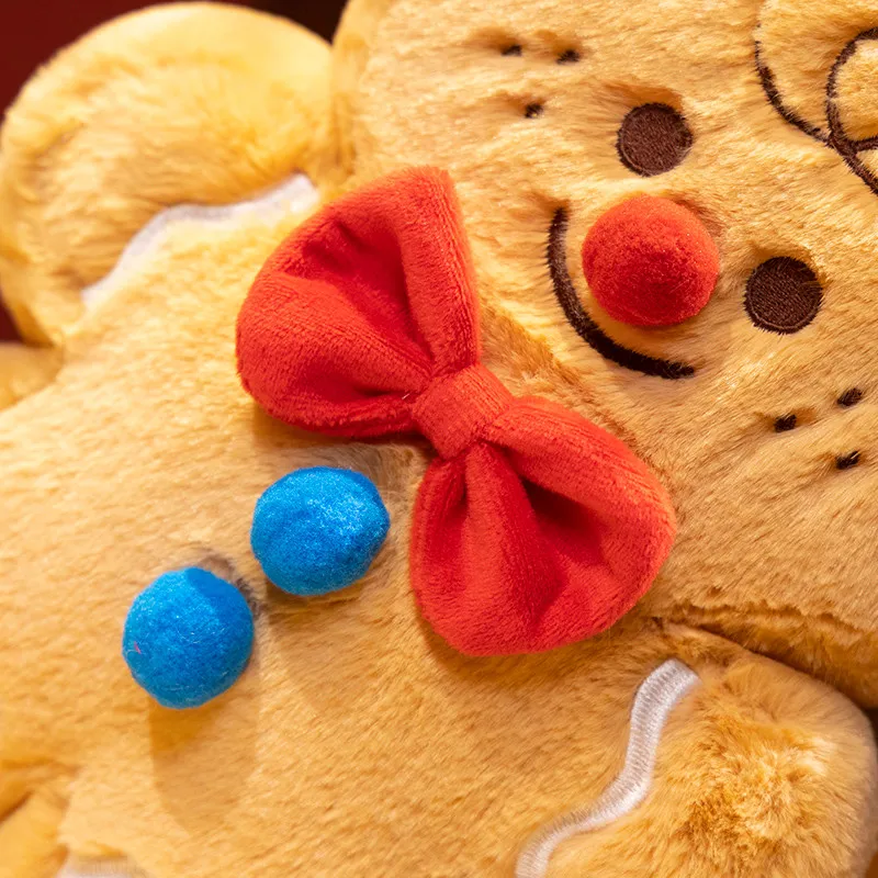 Lovely stuffed rabbit plush doll home decoration soft christmas gingerbread man plush toys for kids gift