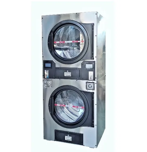 12kg 15kg  20kg Laundry equipment Coin stack dryer stack tumble clothes dryer commercial laundry machine for Laundromat