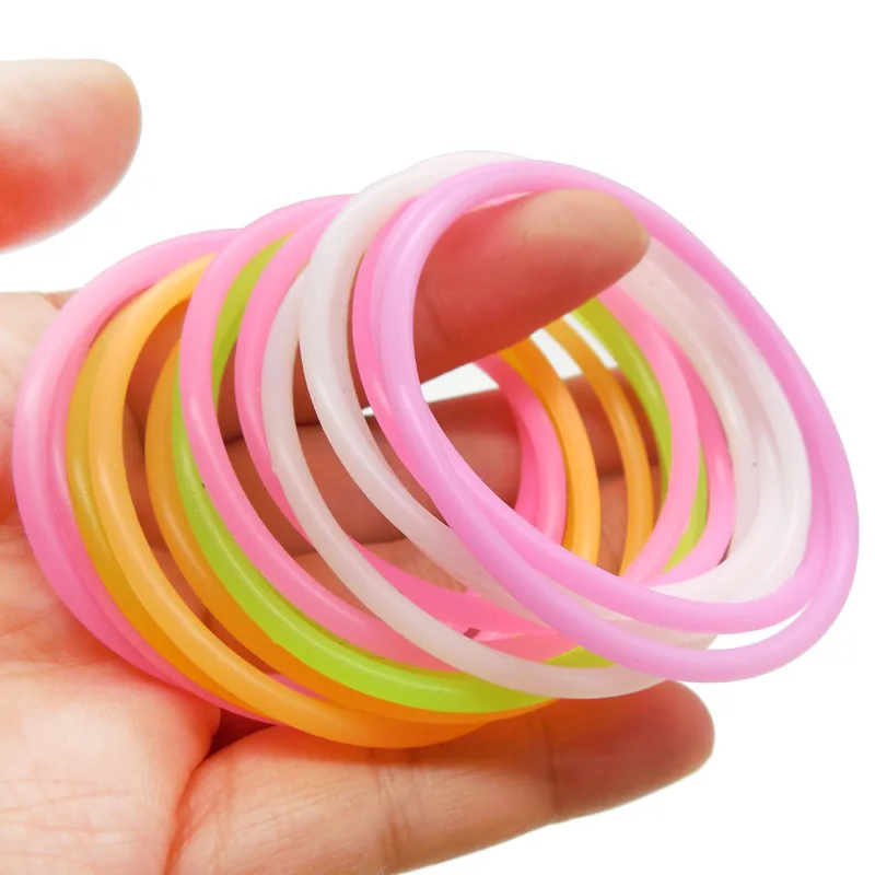 wholesale colorful lady elastic silicone bracelet silicone jelly bracelet Hair Holder Hair Tie Silicone Bracelets