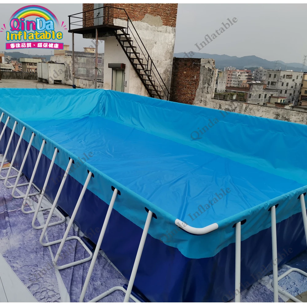 Water park above ground swimming pool metal frame stainless steel pool with cheap price
