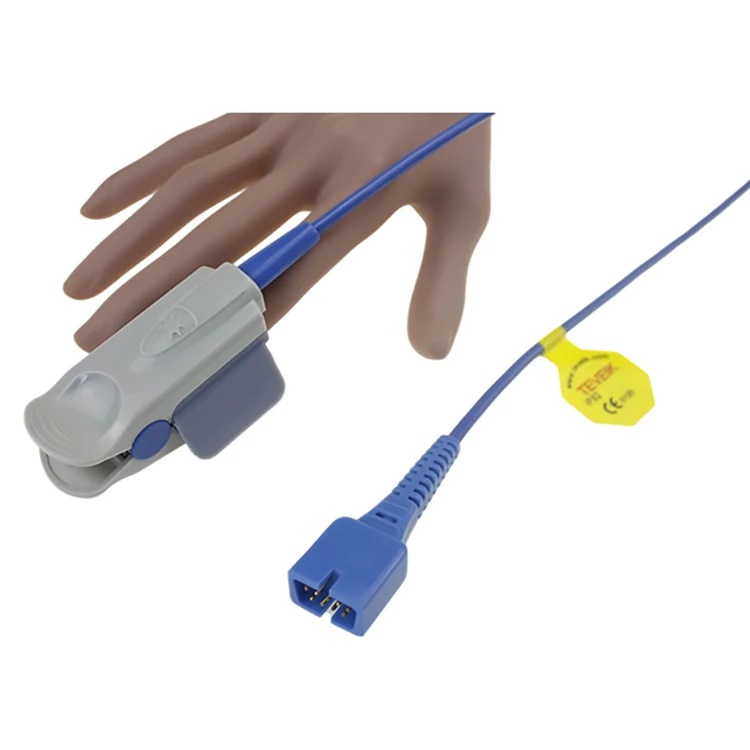 TEVEIK 3ft infant finger clip meditech spo2 sensor cable for Nellcor oximax DB 9pin N600 N600X