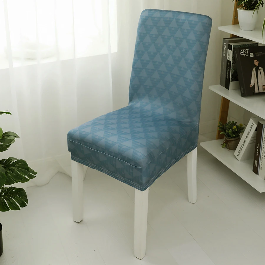 Home Decor Dining Chair Cover Custom Welcome High Elastic Universal Size Cartoon Printed Half Fitted Chair Cover