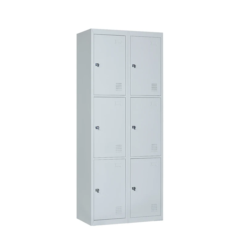 Customization service colorful metal lockers vertical filing cabinet with 6 doors gym or pool locker