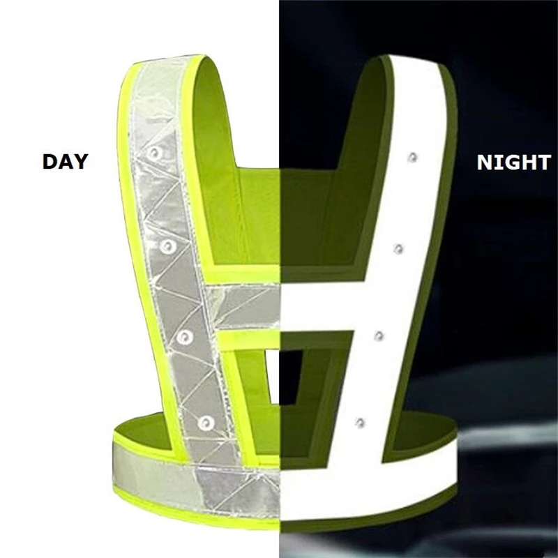 High Visibility Safety Vest for Work Roadway Safety Reflective Strips Fluorescent Green Yellow